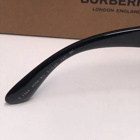 New Authentic Burberry BE4344 8450 Black Sunglasses New Authentic Burberry BE4344 8450 Black Sunglasses main image 3